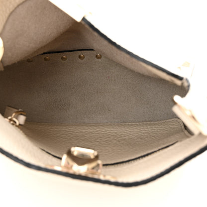 Valentino Garavani Pebbled Calfskin Mini Rockstud Flip-Lock Messenger Bag Light Ivory 5 of 10