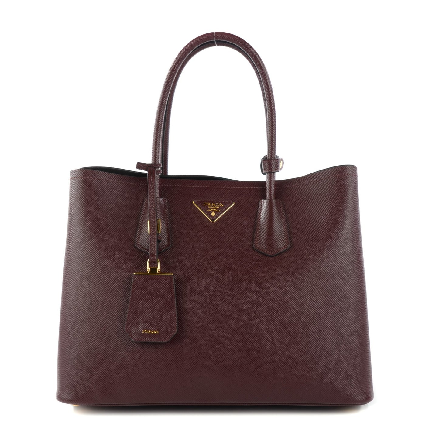 Saffiano Cuir Large Double Bag Granato