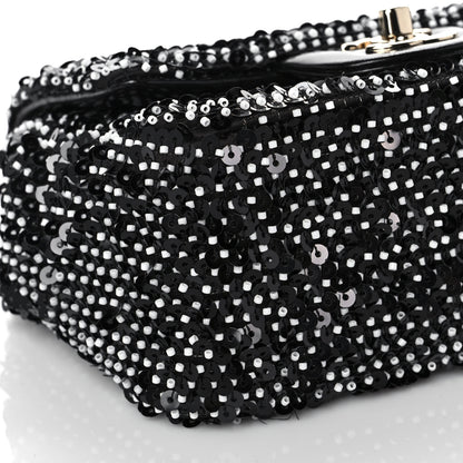 Chanel Sequin Mini Square Flap Black 9 of 11