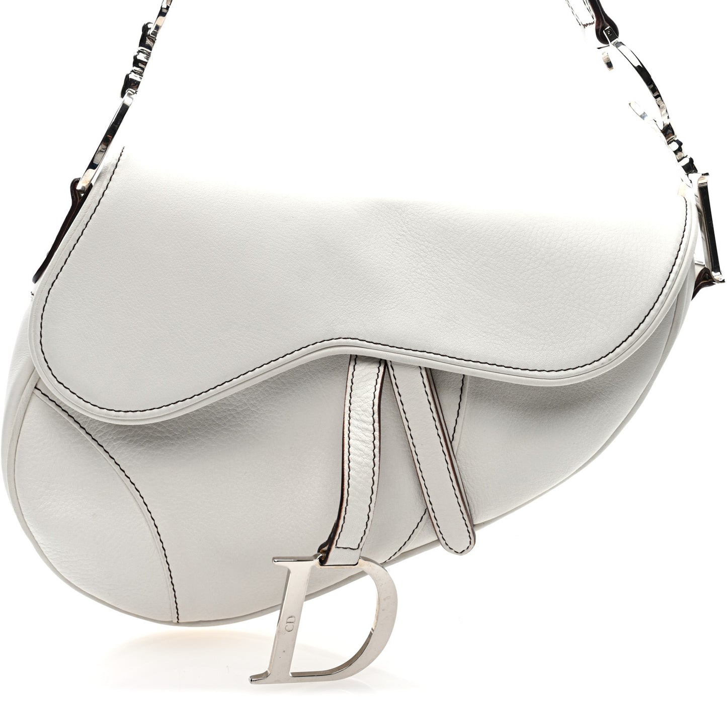 Calfskin Saddle Bag White