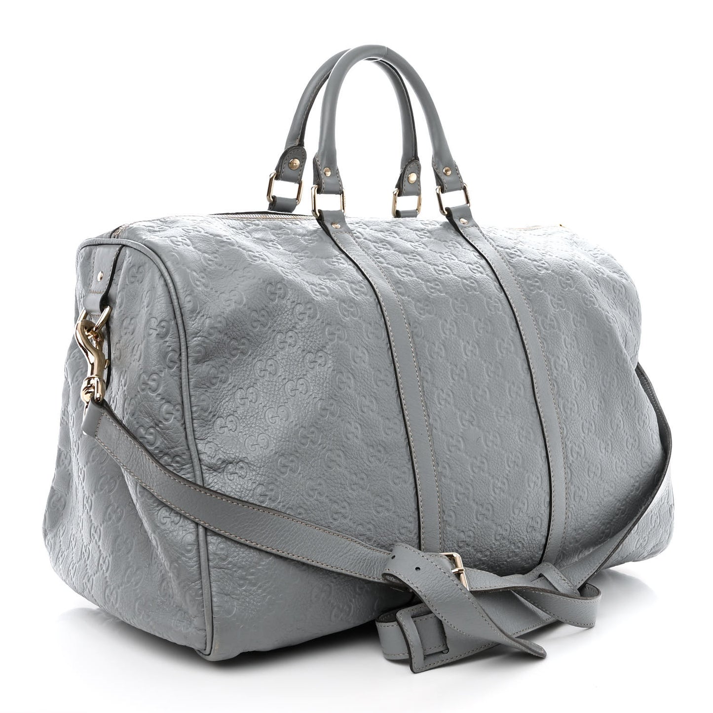 Guccissima Medium Carry On Duffle Light Blue