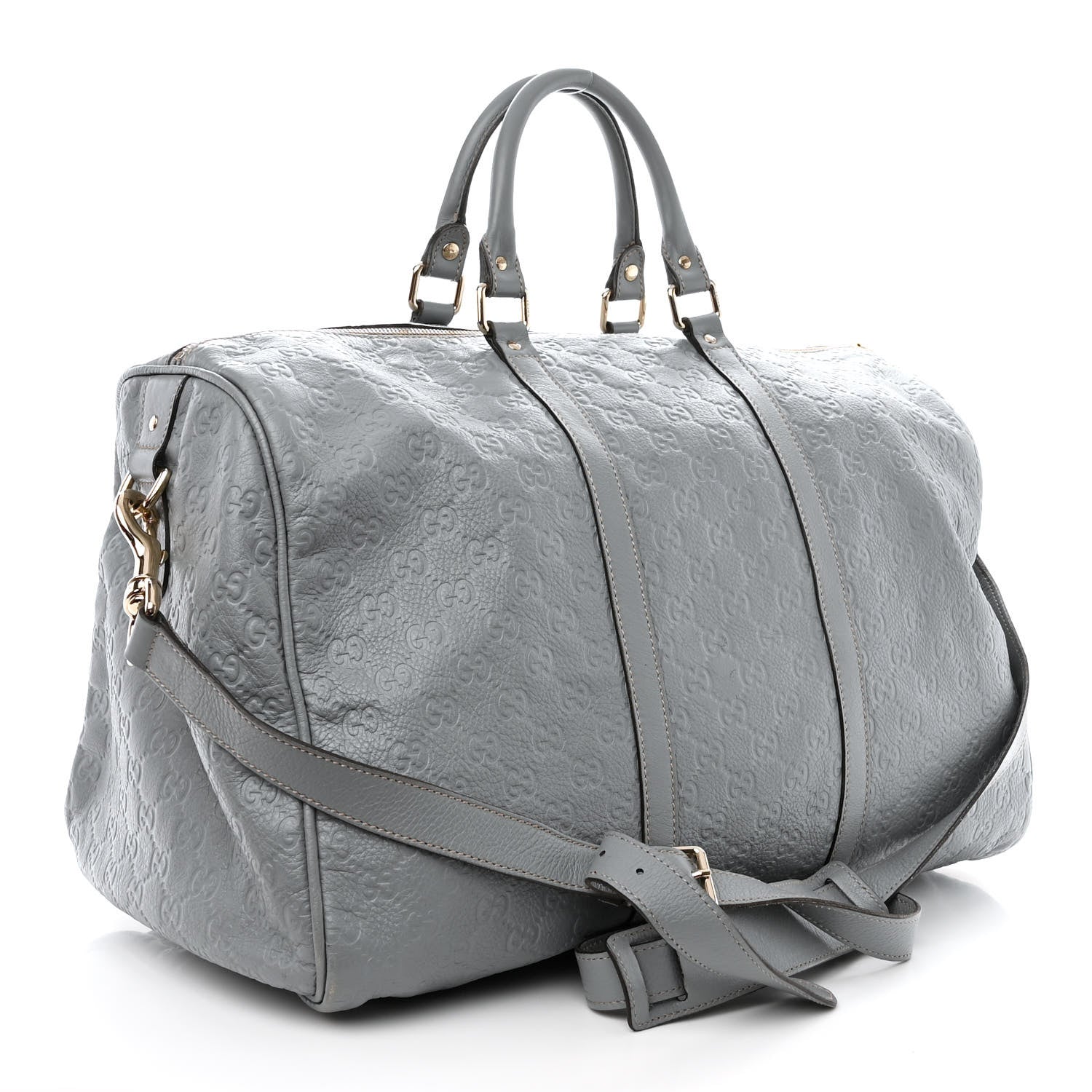 Gucci Guccissima Medium Carry On Duffle Light Blue 3 of 16
