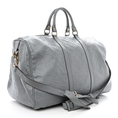 Gucci Guccissima Medium Carry On Duffle Light Blue 3 of 16