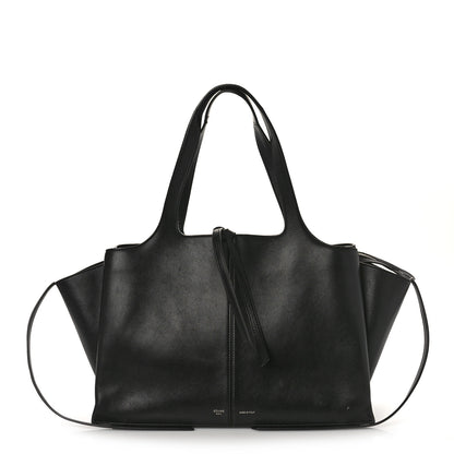 Celine Supple Natural Calfskin Medium Tri-Fold Bag Black 1 of 16