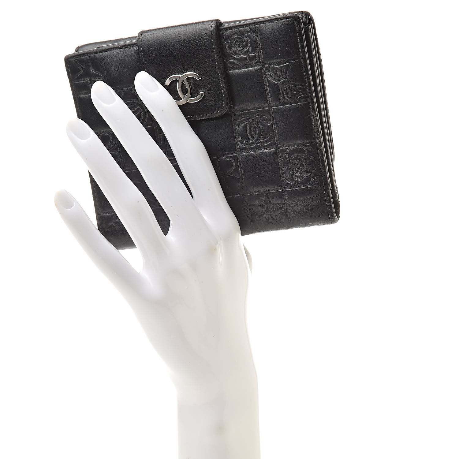 Chanel Calfskin Lucky Symbols Compact French Flap Wallet Black 2 of 18