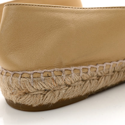 Chanel Lambskin CC Camellia Stud Espadrilles 40 Beige Black 11 of 11
