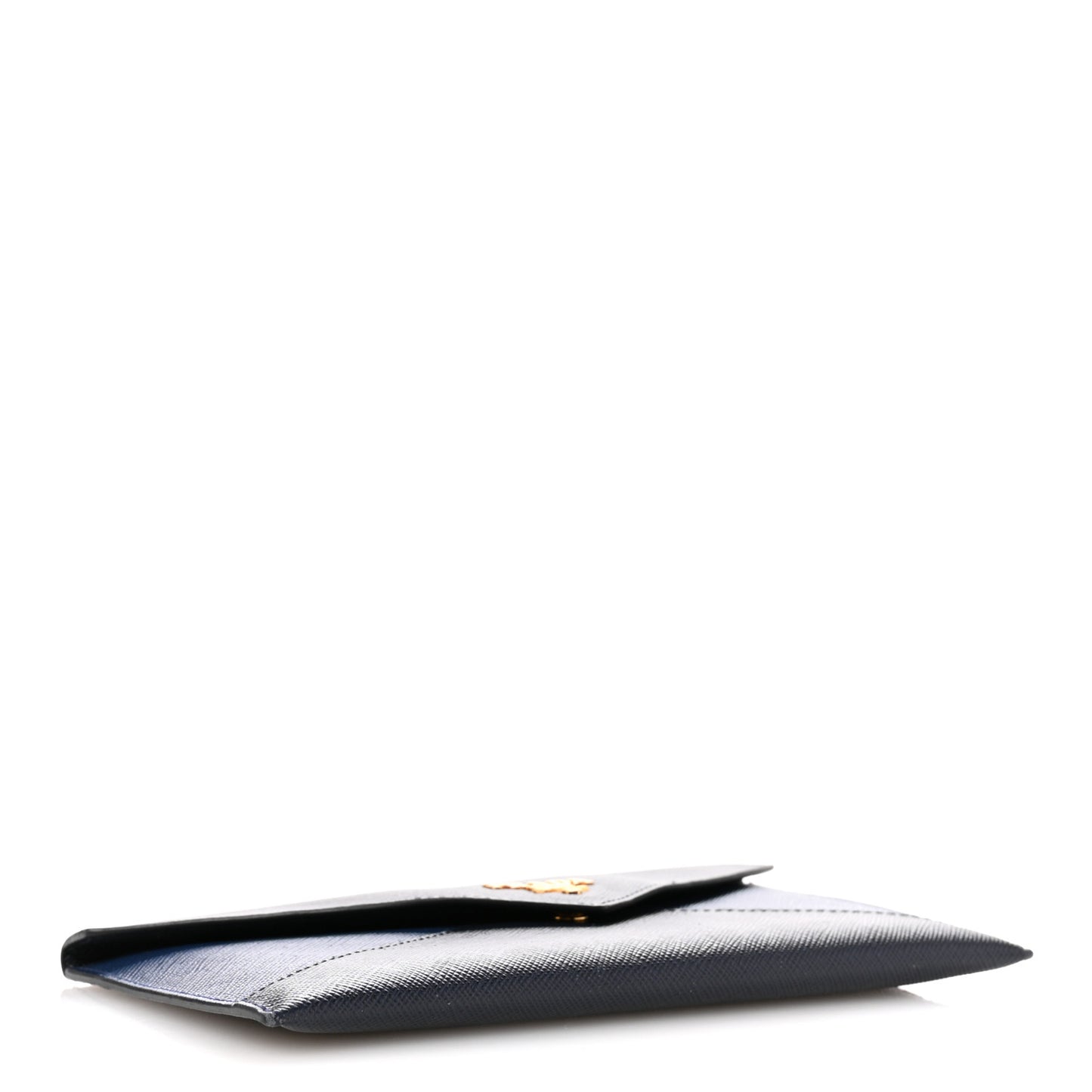 Saffiano Bi-Color Envelope Wallet Baltico Bluette