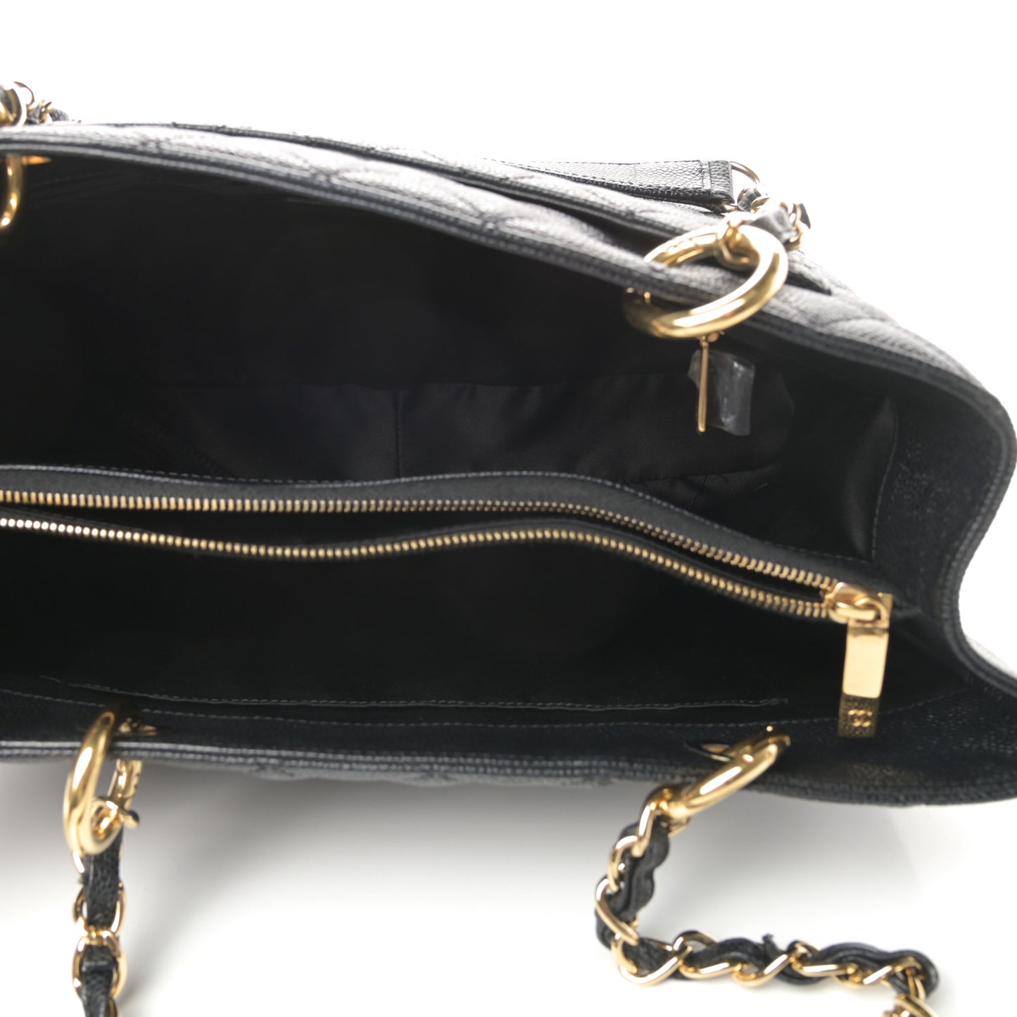 Caviar Quilted Grand Shopping Tote GST Black