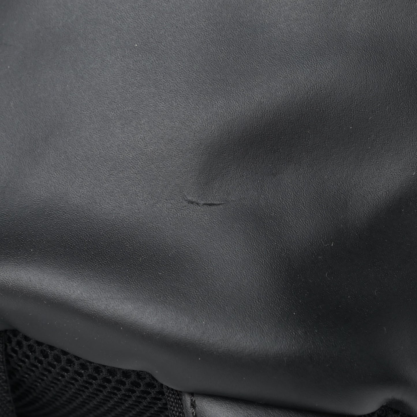 Nylon Calfskin Print Backpack Black White
