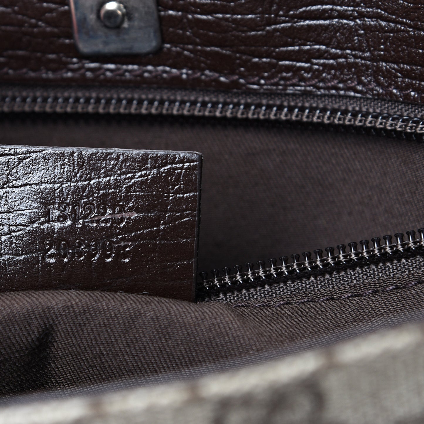 GG Plus Monogram Small Vertical Tote Dark Brown