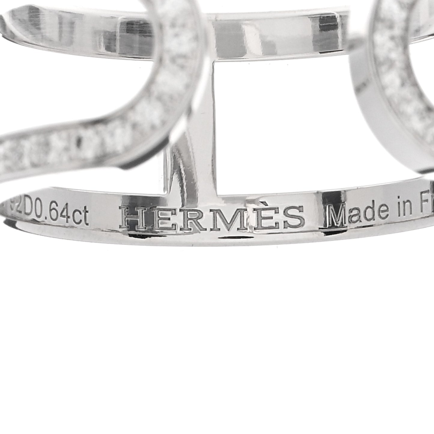 18K White Gold Diamond MM Ever Chaine D'Ancre Ring 55 7.25