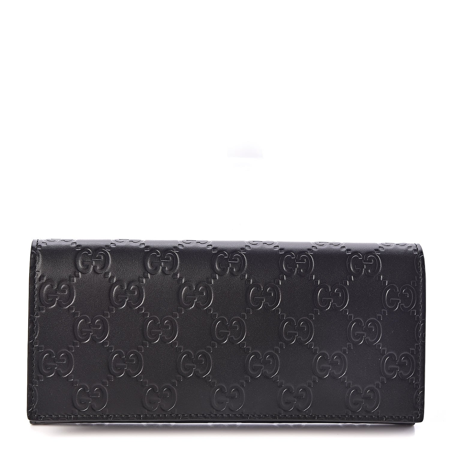 Gucci Guccissima Avel Continental Flap Wallet Black 1 of 8