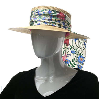 Gucci Woven Rope Straw New Flora Alba Hat M White 2 of 8
