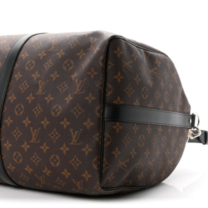 Louis Vuitton Monogram Macassar Keepall Bandouliere 55 9 of 9