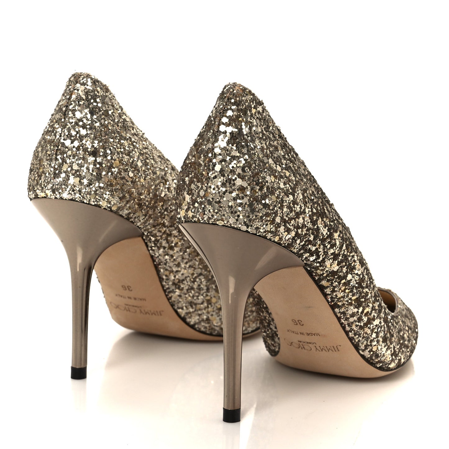 Coarse Glitter Pointy Toe Love 85 Pumps 36  Antique Gold