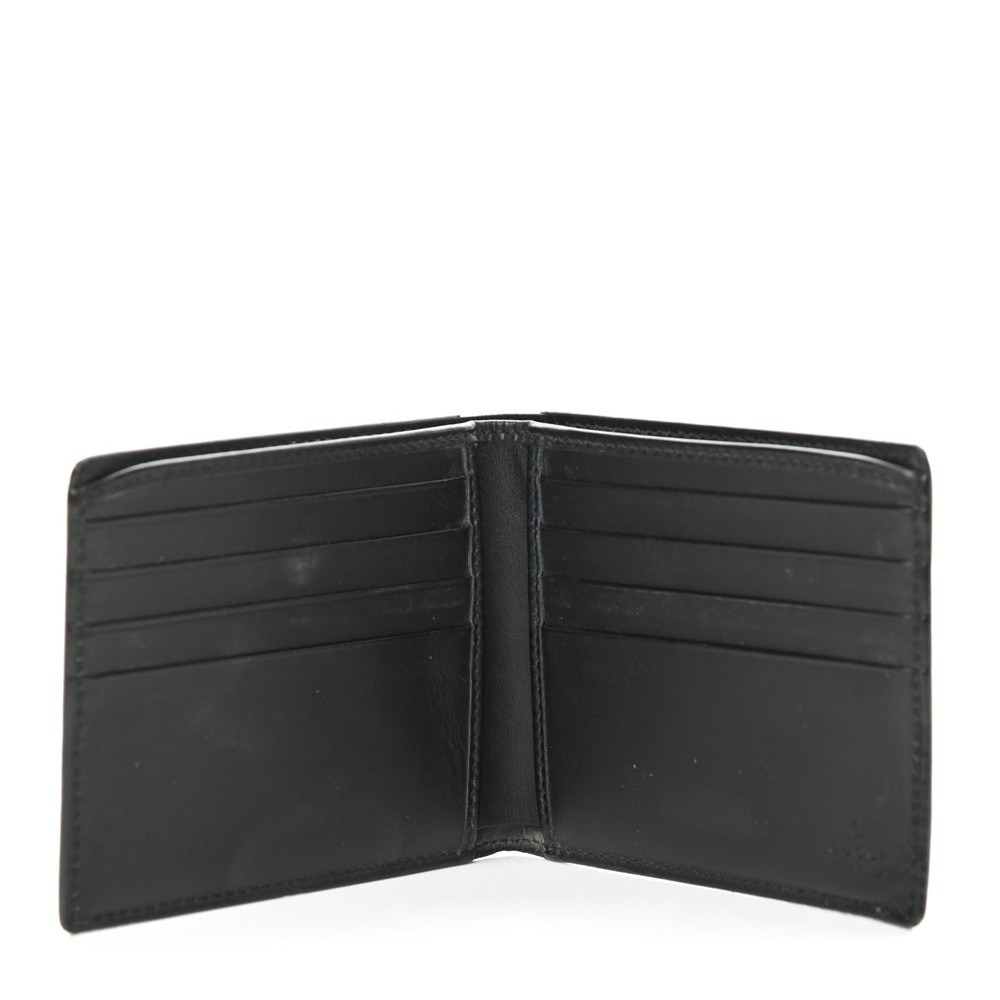 GG Supreme Monogram Selleria Calfskin Kingsnake Nice Bi-Fold Wallet Beige Ebony Multicolor Black