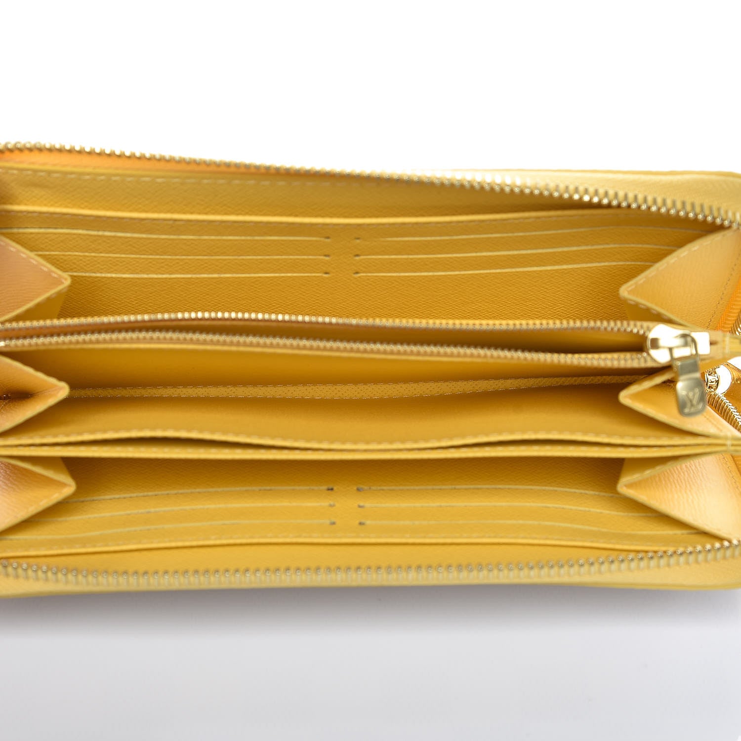 Louis Vuitton Damier Azur Zippy Wallet Jaune Pale 5 of 9
