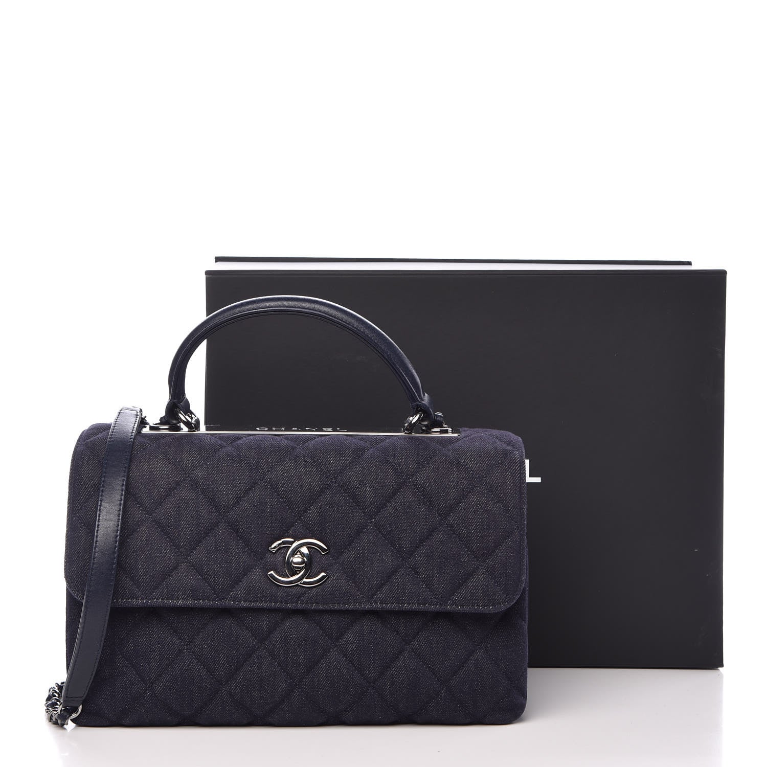 Chanel Denim Quilted Medium Trendy CC Flap Dual Handle Bag 13 of 13