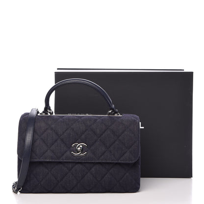 Chanel Denim Quilted Medium Trendy CC Flap Dual Handle Bag 13 of 13