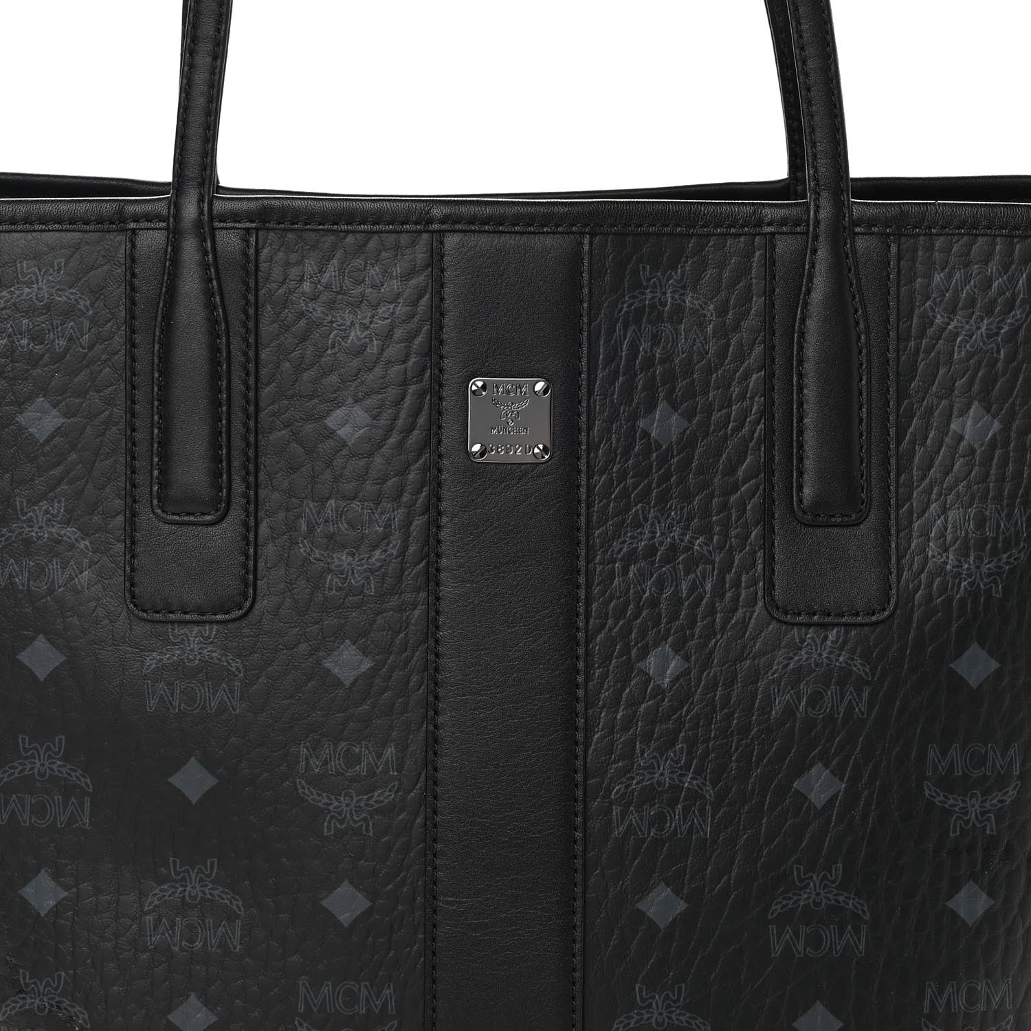 MCM Visetos Small Liz Reversible Shopper Tote Black 12 of 16