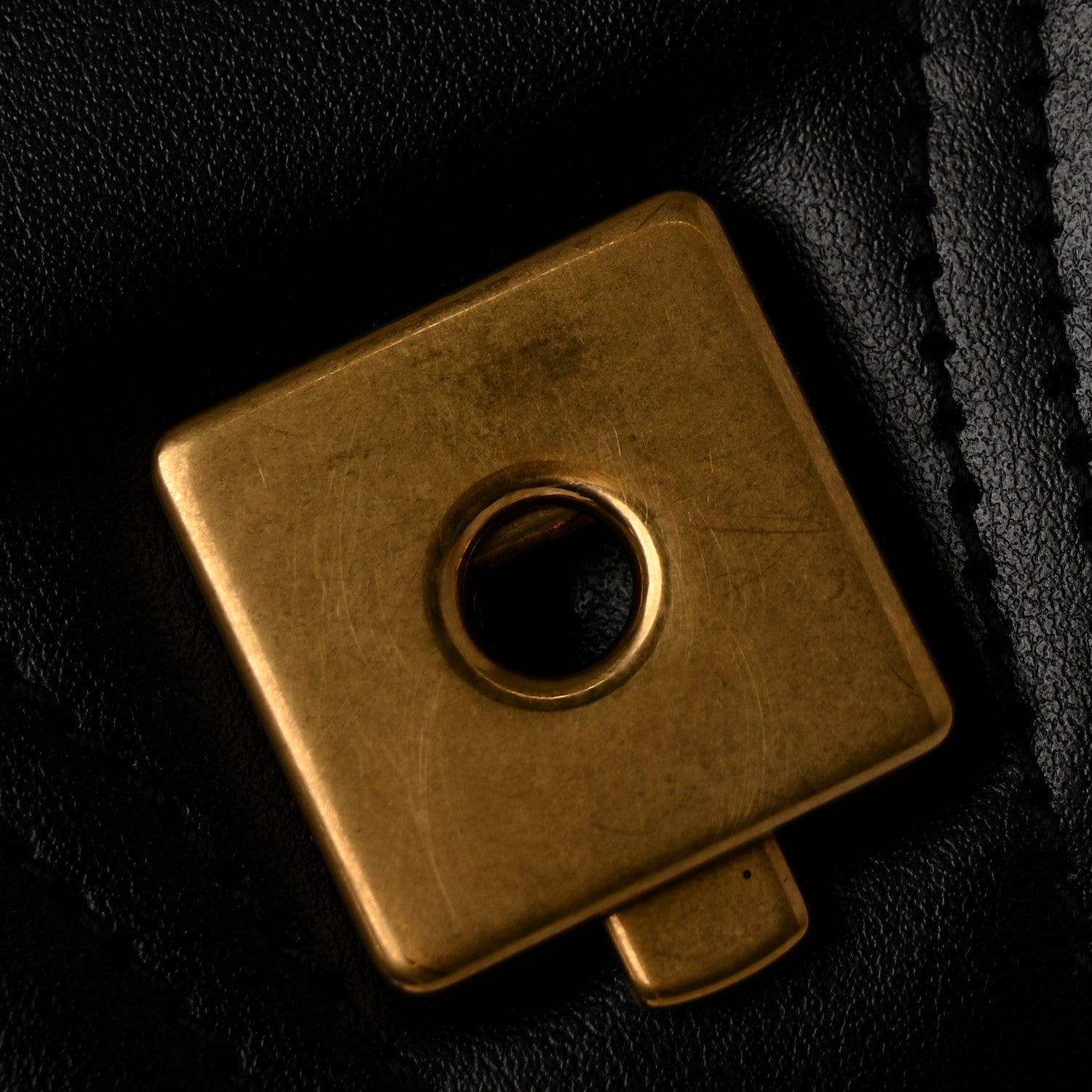Gucci Calfskin Matelasse Small GG Marmont Shoulder Bag Black 12 of 13