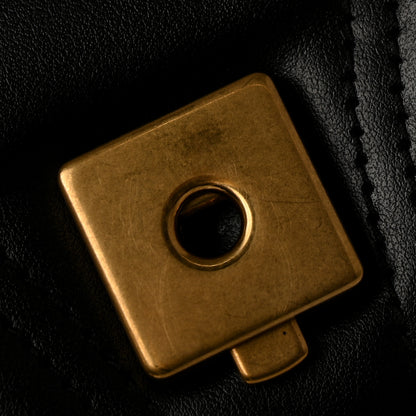 Gucci Calfskin Matelasse Small GG Marmont Shoulder Bag Black 12 of 13