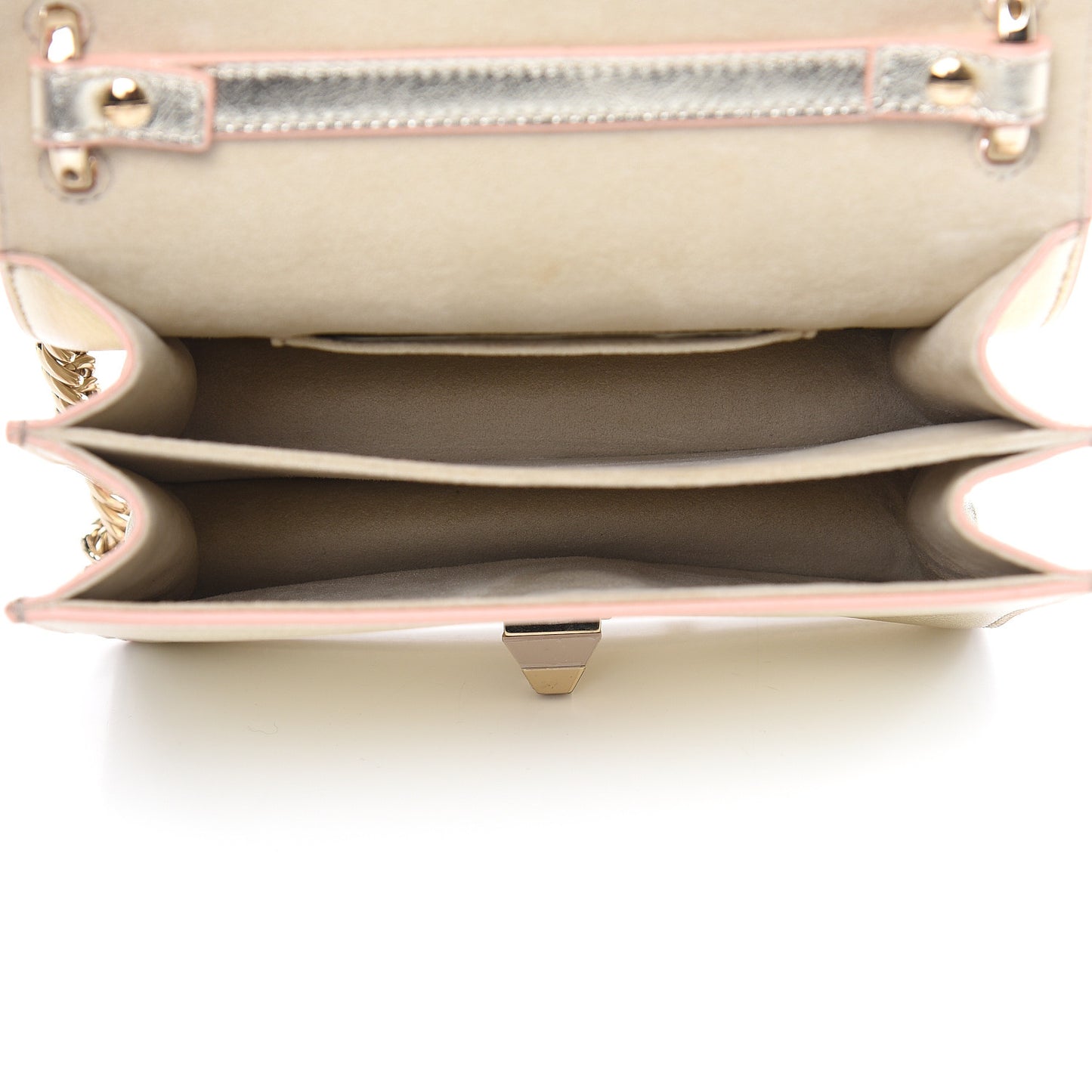 Vitello Catalan Mirror Scalloped Multi Studded Small Kan I Shoulder Bag Champagne