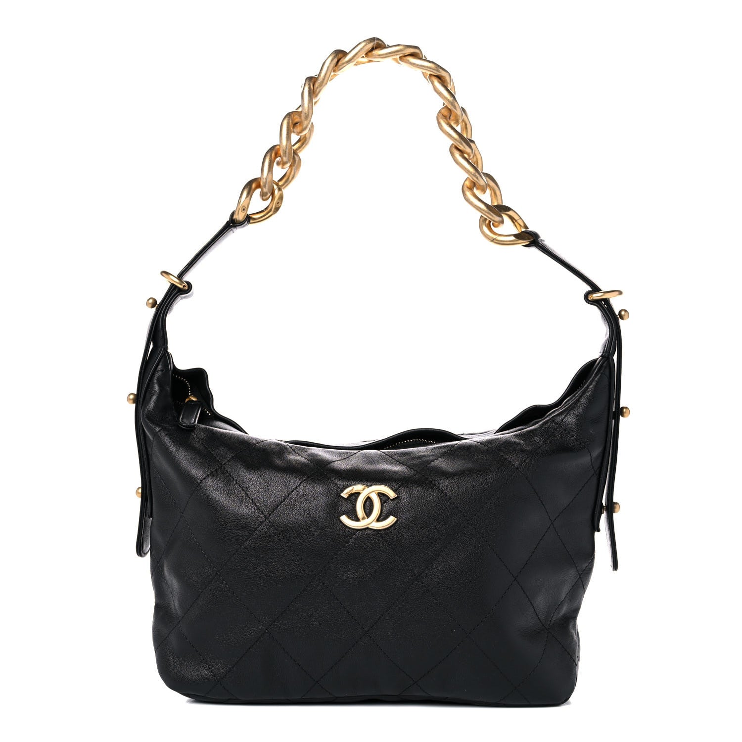 Chanel Calfskin Quilted Daily Hobo Black 1 of 10
