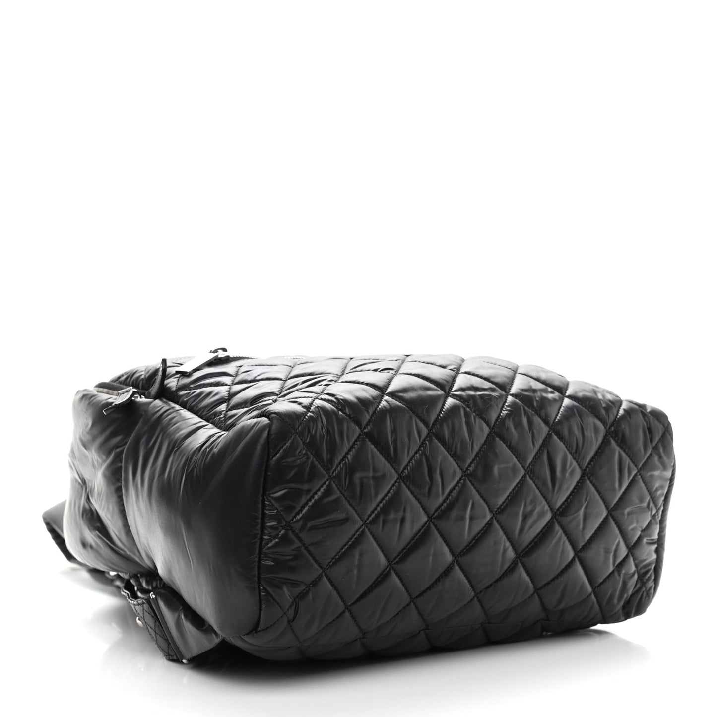 Nylon Quilted Coco Cocoon Backpack Black