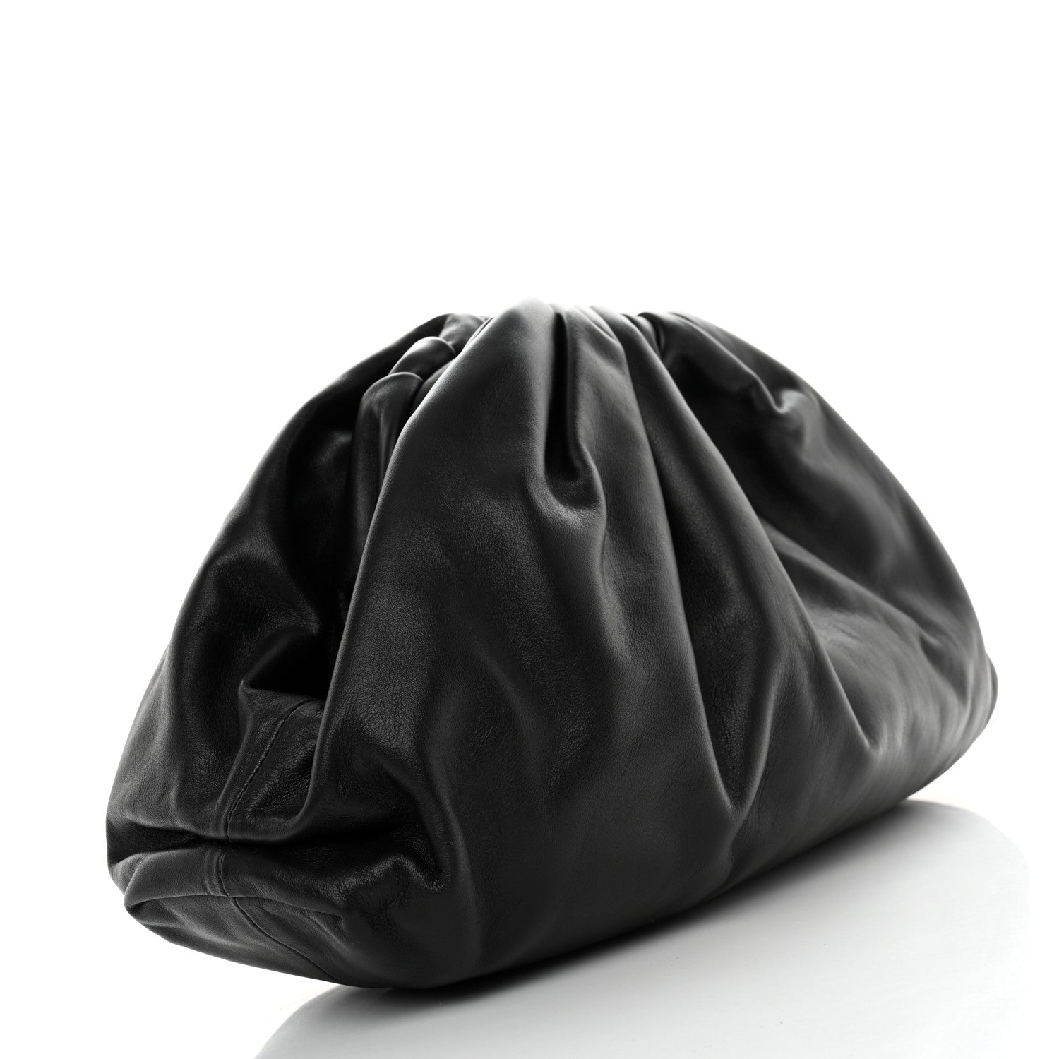 Bottega Veneta Smooth Butter Calf The Pouch Oversized Clutch Black 3 of 8