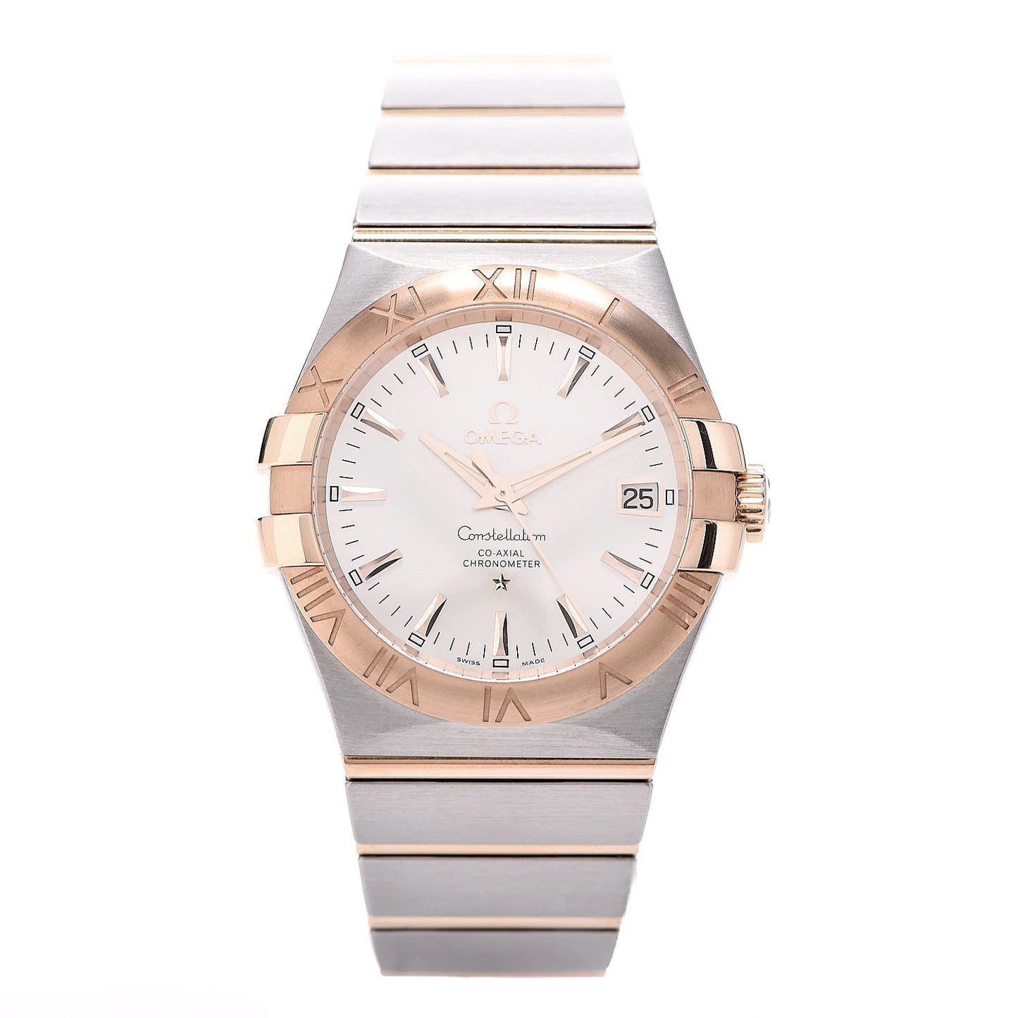 Stainless Steel 18K Red Gold 35mm Constellation Co-Axial Automatic Watch 123.20.35.20.02.001