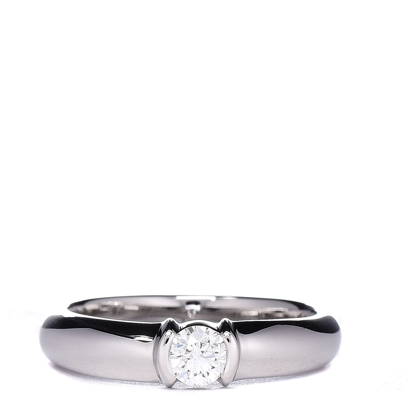 Platinum Diamond .23ct Etoile Solitaire Ring 51 5.75