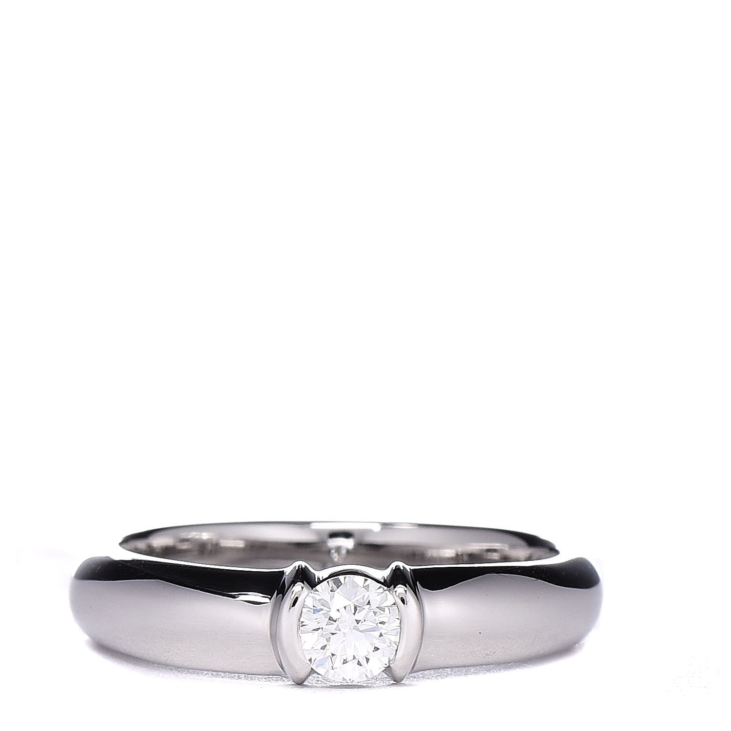 Tiffany Platinum Diamond .23ct Etoile Solitaire Ring 51 5.75 1 of 5