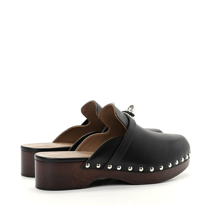 Hermes Calfskin Carlotta Mules 36 Black 4 of 11