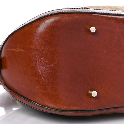 Burberry Bridle Calfskin House Check Small Orchard Bowling Bag Dark Tan 7 of 15