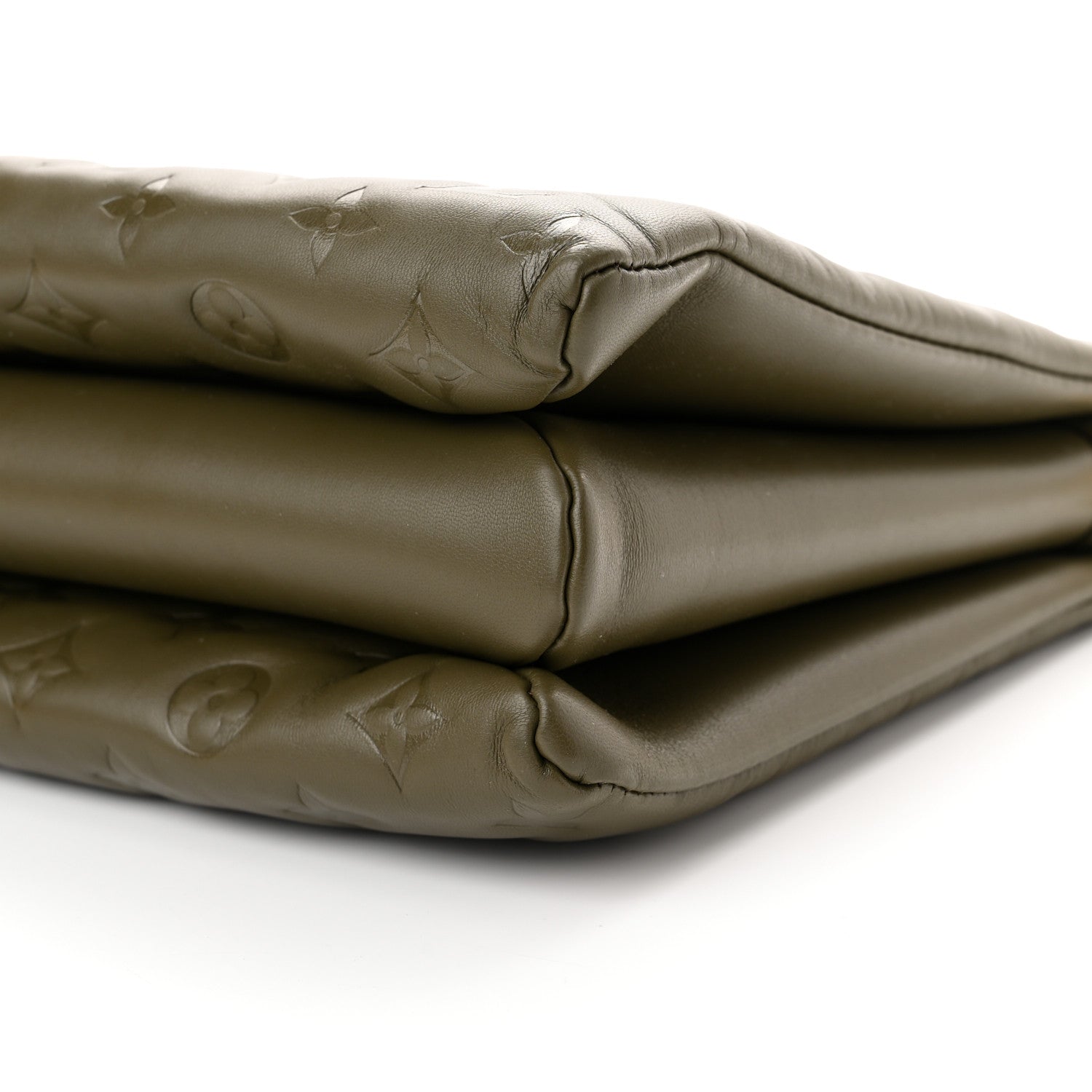 Louis Vuitton Lambskin Embossed Monogram Coussin MM Khaki 8 of 8