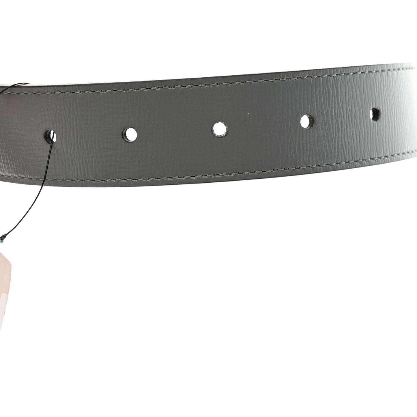 Azalea Calfskin Enamel Monochrome Double G 30mm Belt 85 34 Deep Grey
