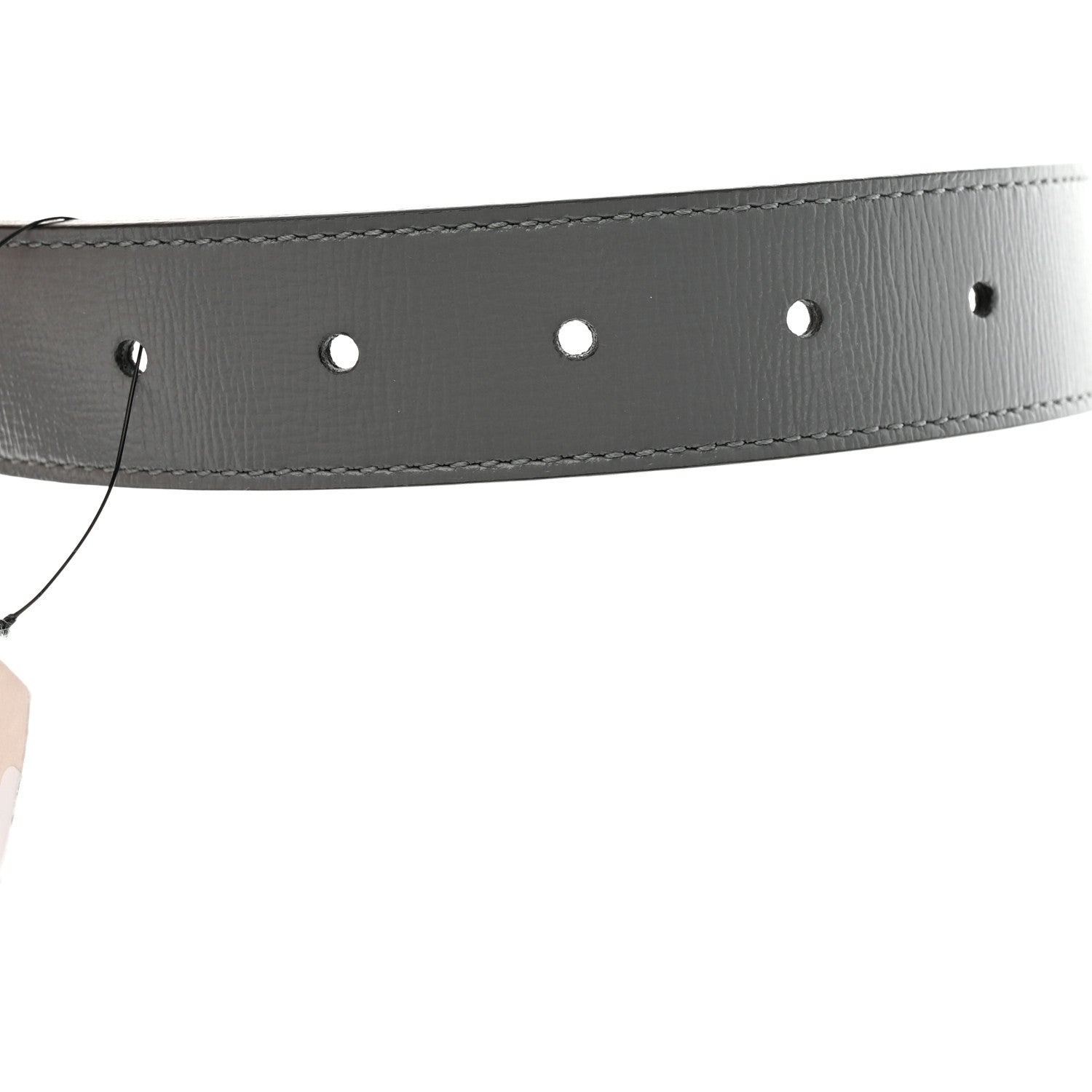Gucci Azalea Calfskin Enamel Monochrome Double G 30mm Belt 85 34 Deep Grey 5 of 5