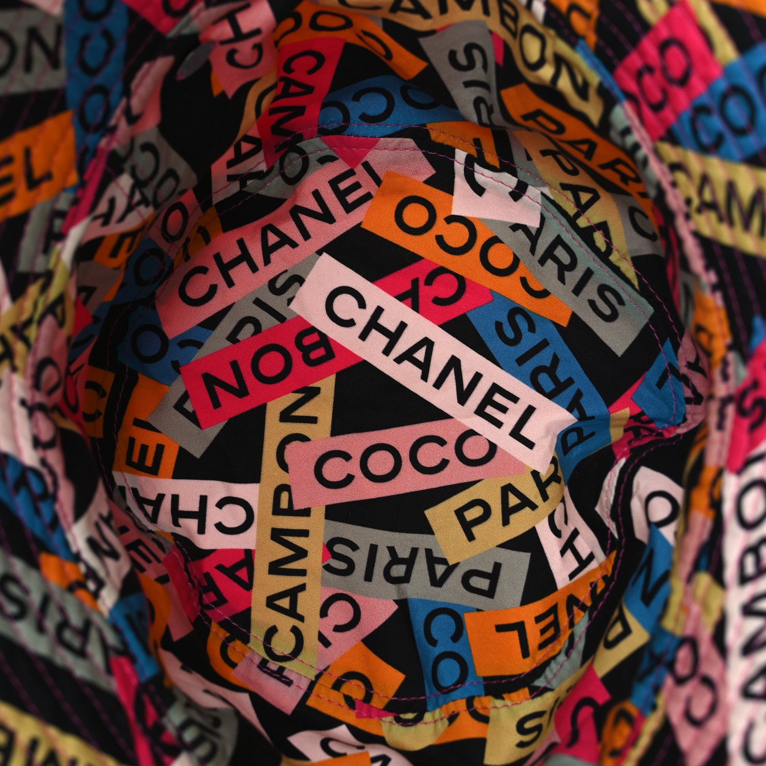 Chanel Canvas Coco Cambon Bucket Hat S Fuchsia Black 7 of 9