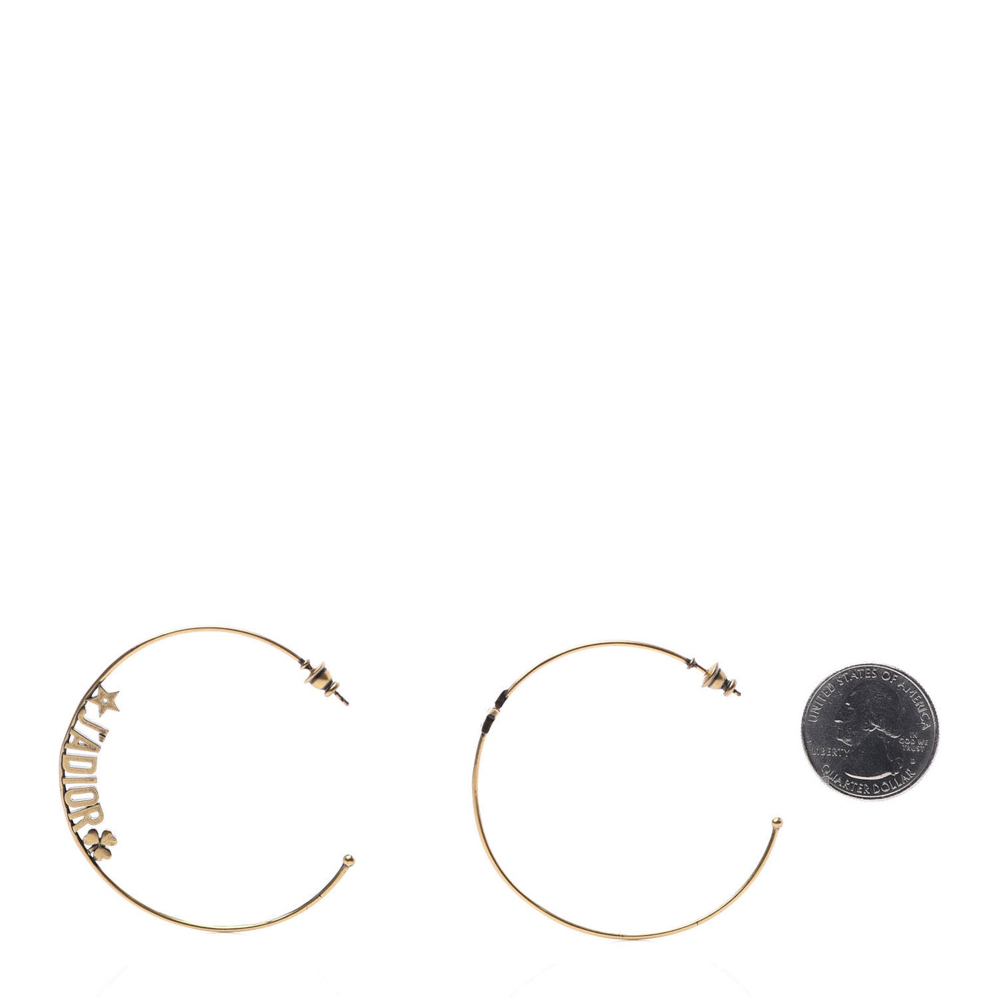 Metal J'Adior Hoop Earrings Aged Gold