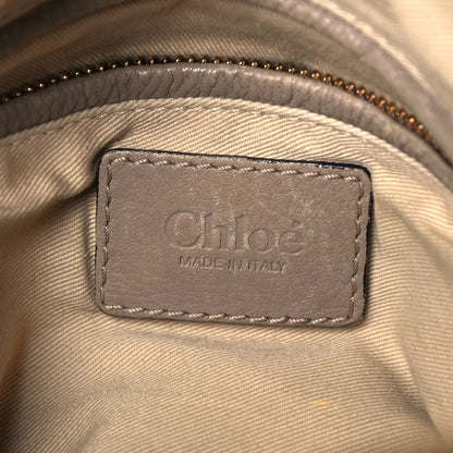 Chloe Suede Calfskin Braided Medium Marcie Satchel Motty Grey 6 of 13