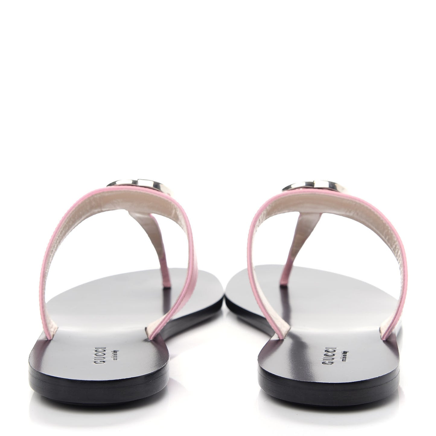 Calfskin GG Marmont Thong Sandals 37 Wild Rose