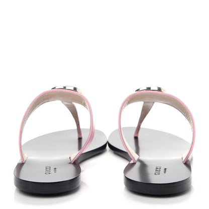 Gucci Calfskin GG Marmont Thong Sandals 37 Wild Rose 7 of 10