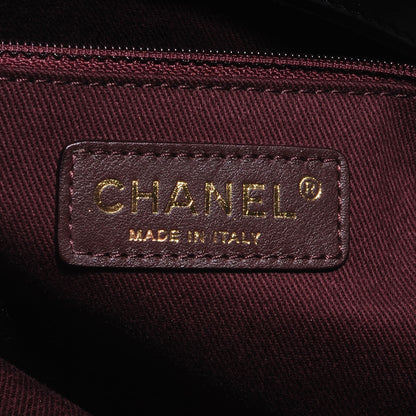 Chanel Iridescent Calfskin Surpique Chevron Small Tote Black 7 of 9