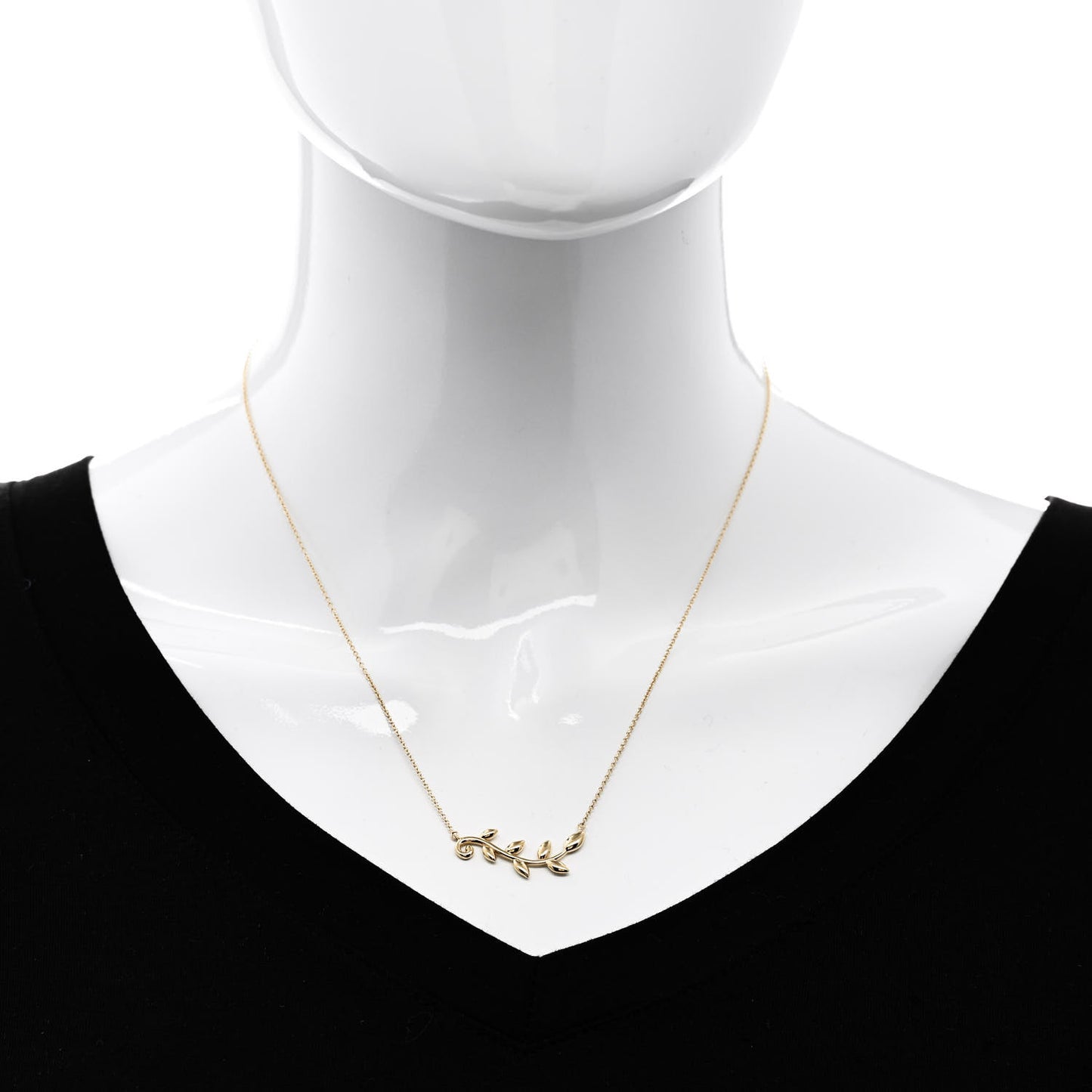 18K Yellow Gold Paloma Picasso Olive Leaf Vine Pendant Necklace