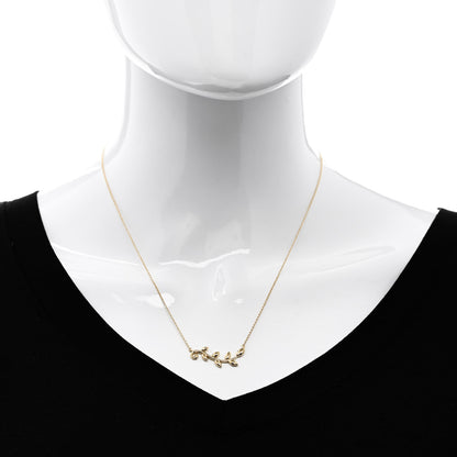 Tiffany 18K Yellow Gold Paloma Picasso Olive Leaf Vine Pendant Necklace 2 of 6