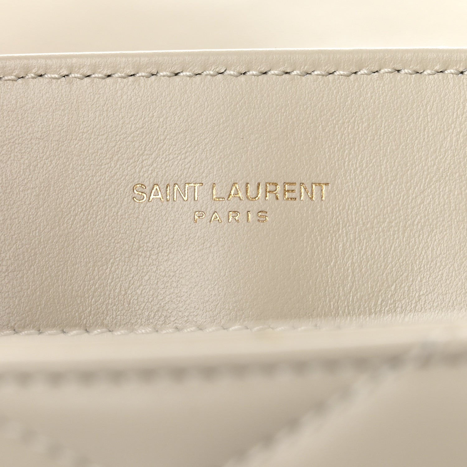 Saint Laurent Calfskin Y Quilted Monogram Small Loulou Chain Satchel Blanc Vintage 6 of 10