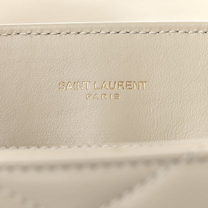 Saint Laurent Calfskin Y Quilted Monogram Small Loulou Chain Satchel Blanc Vintage 6 of 10