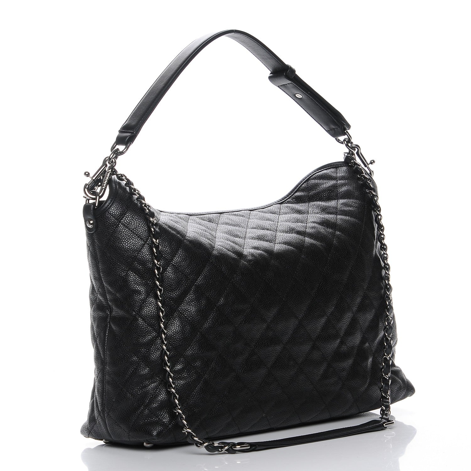 Chanel Caviar Quilted French Riviera Hobo Black 4 of 8