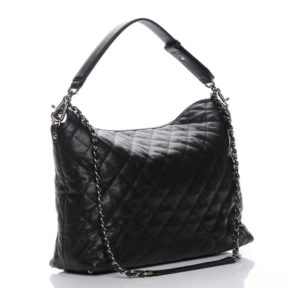 Chanel Caviar Quilted French Riviera Hobo Black 4 of 8